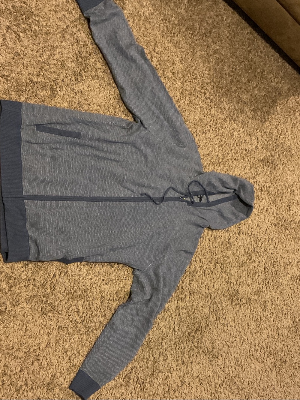 Travis Mathew Light Blue Full-Zip Hooded Sweater